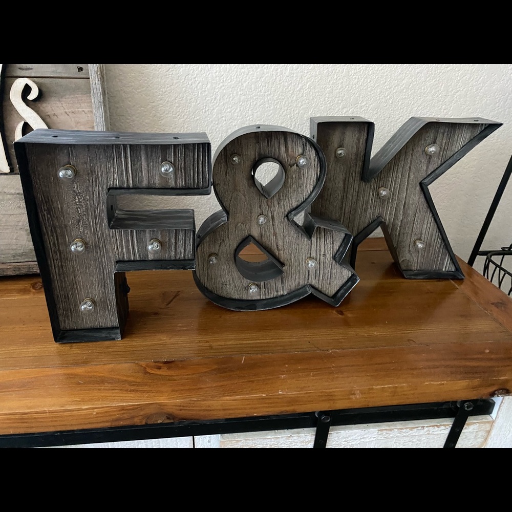 Light up letters (K&F) all 3 for $25